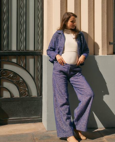 Pantalon large de maternité kate Bleu 2 - vertbaudet enfant 