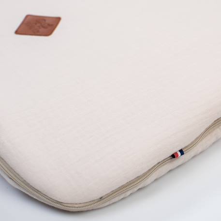 Gigoteuse sans manches en gaze de coton jeanne Beige+Blanc+Blanc à pois or+Bleu+Camel+Écru+Gris+Terracotta+Vert de gris+Vieux rose 4 - vertbaudet enfant 
