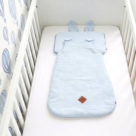 Gigoteuse sans manches en gaze de coton jeanne Beige+Blanc+Blanc à pois or+Bleu+Camel+Écru+Gris+Terracotta+Vert de gris+Vieux rose 11 - vertbaudet enfant 