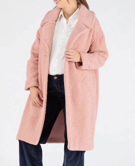 Manteau long de maternité oversize léonie Rose 1 - vertbaudet enfant 