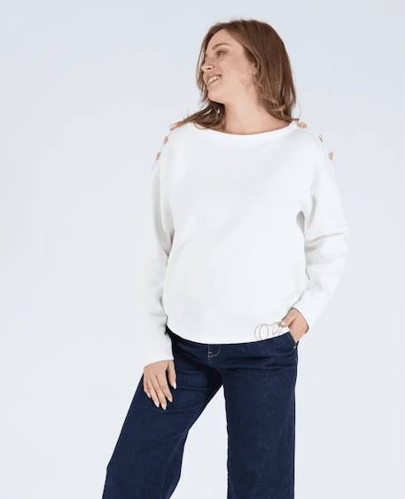 Pull marin de grossesse molene Ivoire 1 - vertbaudet enfant 