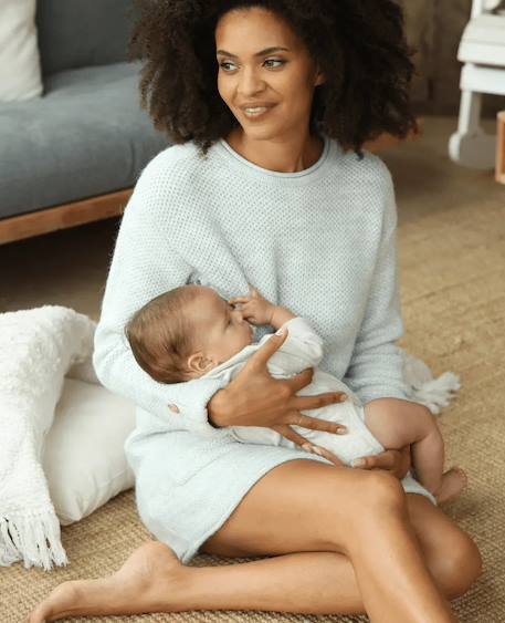 Robe pull de grossesse et d'allaitement honey Beige+Gris perle+Noir+Sauge 8 - vertbaudet enfant 
