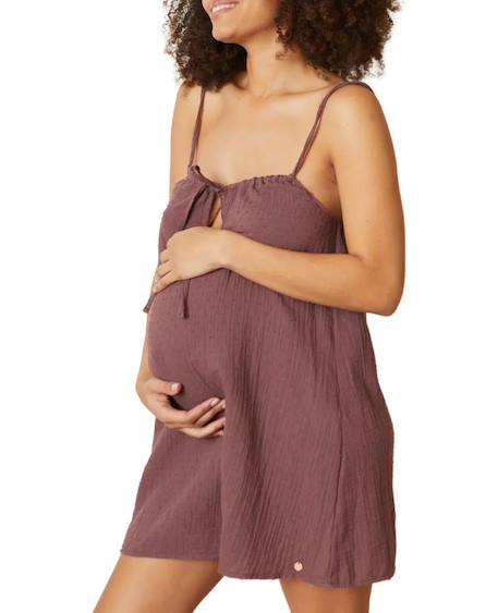 Nuisette de grossesse et d'allaitement trousseau Beige+Prune 7 - vertbaudet enfant 