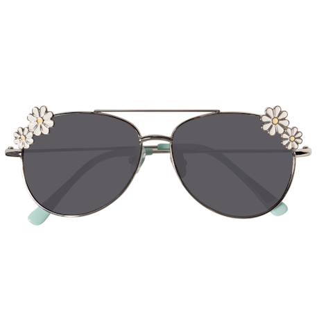 Bébé-Accessoires-Lunettes de soleil-Lunettes de soleilpilote métallique avec marguerites