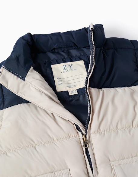 Doudoune sans manches rembourrée avec poches Beige clair 3 - vertbaudet enfant 
