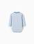 Body-polo à manches longues rayé Bleu clair 2 - vertbaudet enfant 