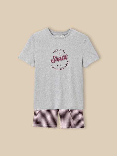 Pyja-short garçon - coton biologique Bordeaux 1 - vertbaudet enfant 