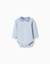 Body-polo à manches longues rayé Bleu clair 1 - vertbaudet enfant 
