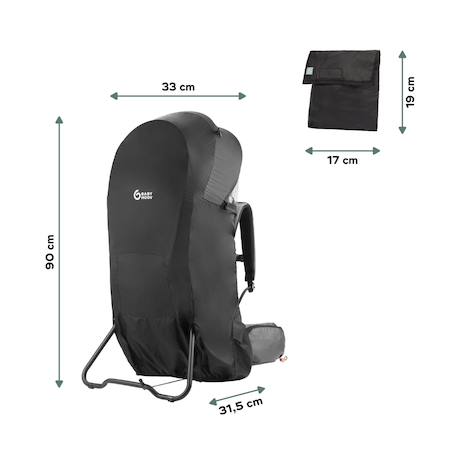 Housse de pluie porte bebe moov & hike Noir 6 - vertbaudet enfant 