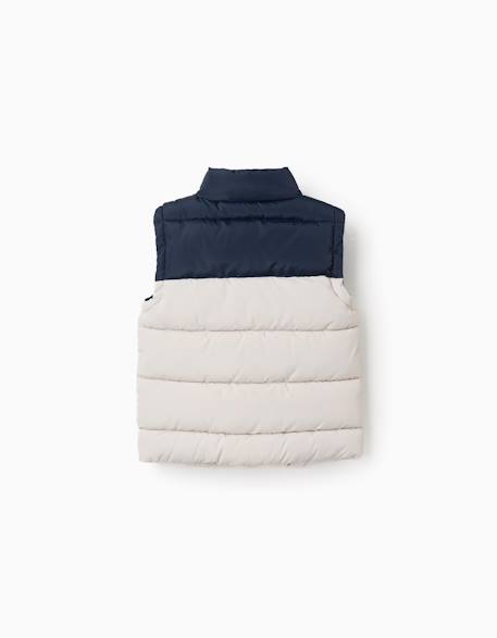 Doudoune sans manches rembourrée avec poches Beige clair 2 - vertbaudet enfant 