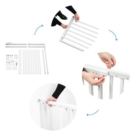Barrière de sécurité enfant extensible deco pop Blanc+Marron+Noir 6 - vertbaudet enfant 