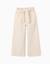Pantalon large en coton dobby avec ceinture Blanc 1 - vertbaudet enfant 
