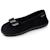 Chaussons ballerines velours semelle ergonomique Noir+Rayure marine 1 - vertbaudet enfant 