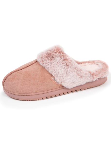 Chaussons mules suéfine, chauds Blush 6 - vertbaudet enfant 