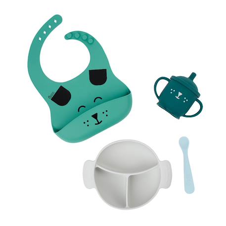 Coffret repas 4 pièces learn'isy Bleu 1 - vertbaudet enfant 