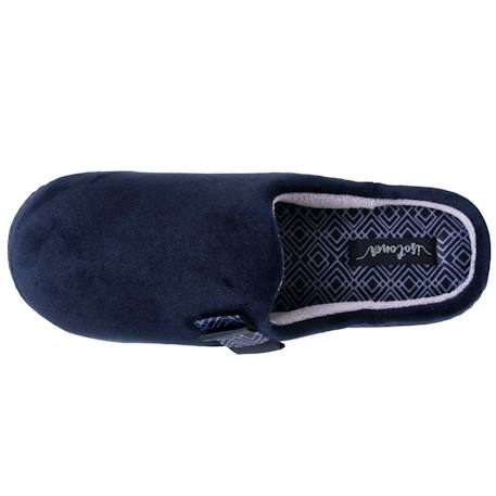 Chaussons mules microvelours semelle ergonomique soutien voûte plantaire Marine+Rayure marine 2 - vertbaudet enfant 
