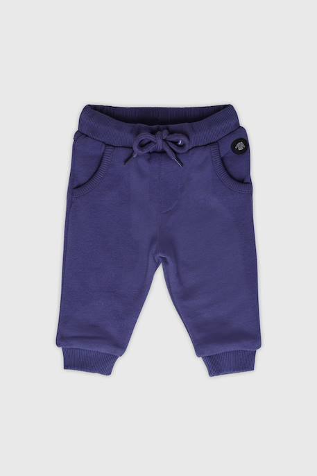 Pantalon molletonné en coton bébé Bleu lavande e24+Blue saphir+Gris chine clair+Skipper 7 - vertbaudet enfant 