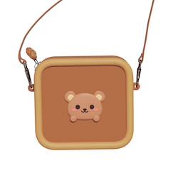 Jouet-Sac pour appareil photo en silicone ours