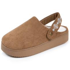 Vêtements de grossesse-Chaussons mules suédine plateforme de 3,5 cm, confort mousse optimal