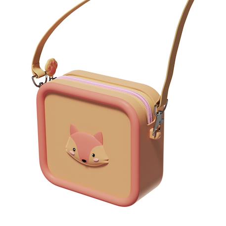 Sac appareil photo en silicone renard Orange, marron, noir 5 - vertbaudet enfant 
