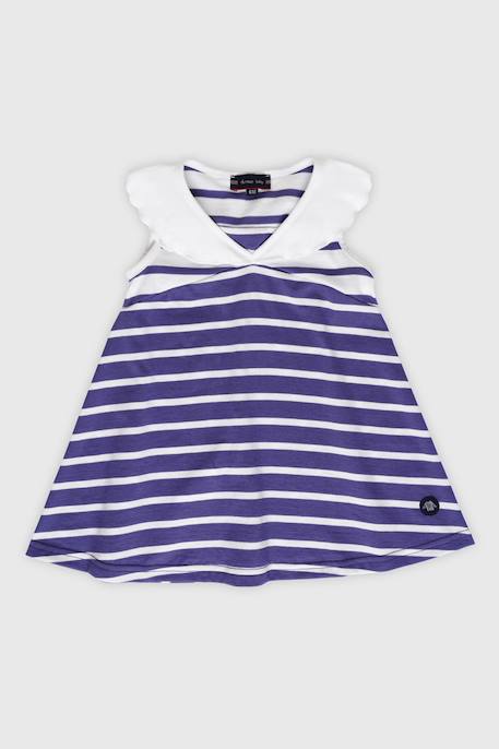 Robe rayée en coton léger bébé Skipper/blanc 1 - vertbaudet enfant 