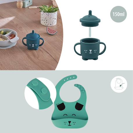Coffret repas 4 pièces learn'isy Bleu 4 - vertbaudet enfant 
