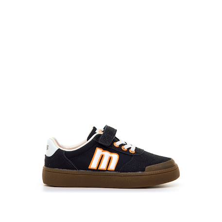 Sneakers garçon synthétique lacets Blanc–bleu+Bleu marine–orange 7 - vertbaudet enfant 