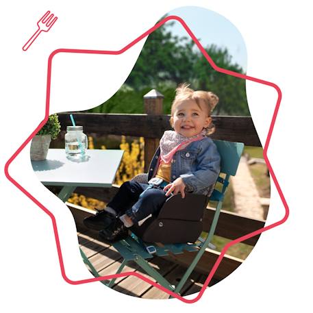 Rehausseur de chaise nomade yummy travel Gris 4 - vertbaudet enfant 