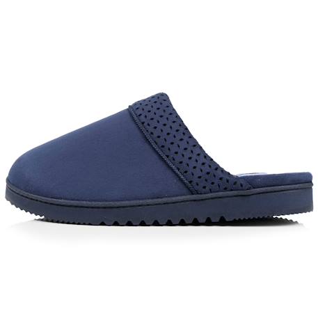 Chaussons mules ultra confortables, en suédine, semelle crantée Marine+Rose 3 - vertbaudet enfant 