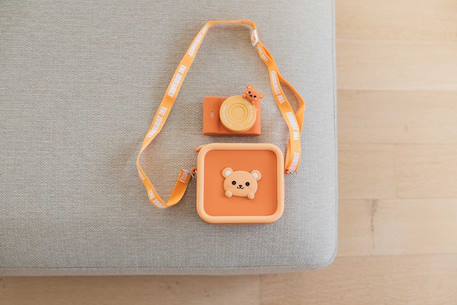 Sac pour appareil photo en silicone ours Marron, beige, noir 4 - vertbaudet enfant 