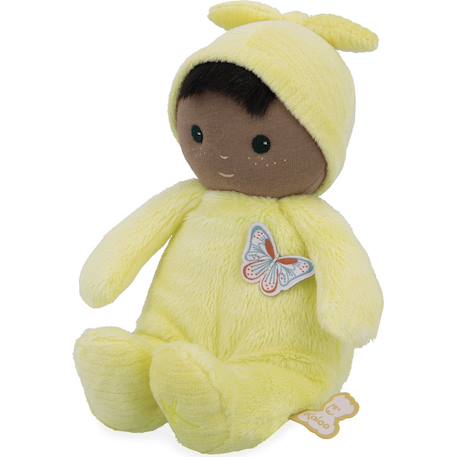Poupée peluche souple bébé Jaune, marron, bleu+Vert d'eau, écru, bleu 3 - vertbaudet enfant 