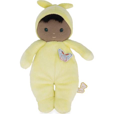 Poupée peluche souple bébé Jaune, marron, bleu+Vert d'eau, écru, bleu 2 - vertbaudet enfant 