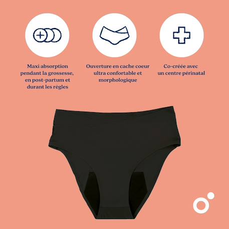 Culotte post partum flowly 3xl-4xl-5xl Noir 3 - vertbaudet enfant 