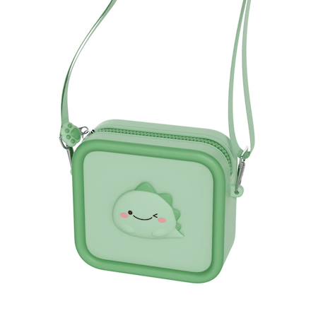 Sac pour appareil photo en silicone dino green Vert, noir, rose 3 - vertbaudet enfant 