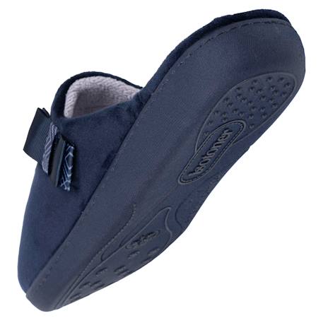 Chaussons mules microvelours semelle ergonomique soutien voûte plantaire Marine+Rayure marine 5 - vertbaudet enfant 