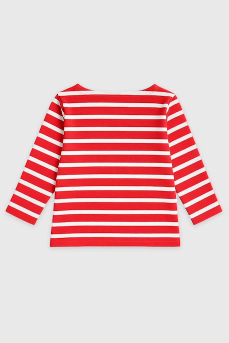 Marinière en pur coton rustique bébé Brasier/blanc 2 - vertbaudet enfant 