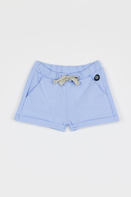 Bermuda en coton bébé Bleu lavande e24+Blue saphir+Placid blue 1 - vertbaudet enfant 