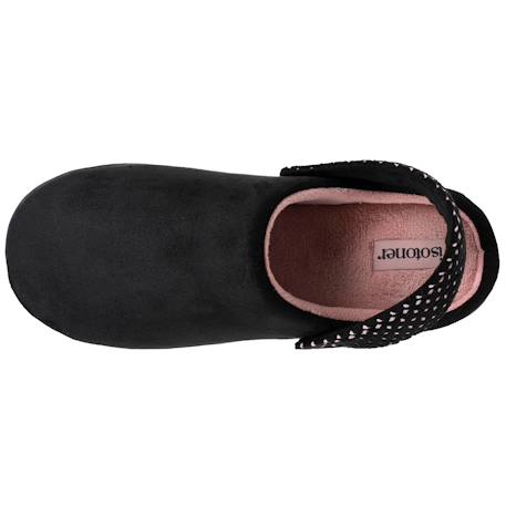 Chaussons mules suédine plateforme de 3,5 cm, confort mousse optimal Camel+Noir 8 - vertbaudet enfant 