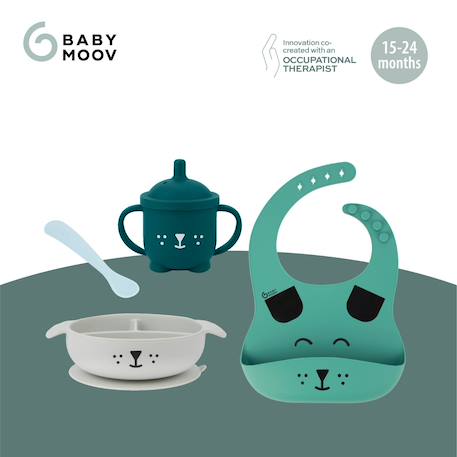 Coffret repas 4 pièces learn'isy Bleu 3 - vertbaudet enfant 
