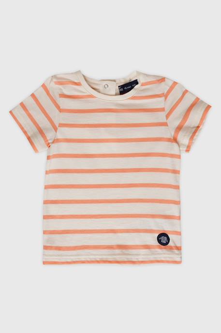Marinière manches courtes bébé - coton léger Marmo/desert/flower 1 - vertbaudet enfant 