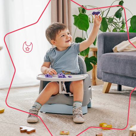 Rehausseur de chaise réglable home & go ours Gris 6 - vertbaudet enfant 