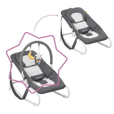 Transat bébé easy moonlight Gris 5 - vertbaudet enfant 