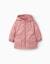 Parka en caoutchouc rembourrée avec capuche Rose 2 - vertbaudet enfant 