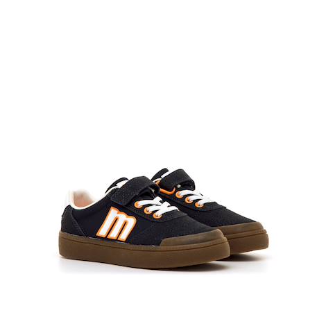 Sneakers garçon synthétique lacets Blanc–bleu+Bleu marine–orange 11 - vertbaudet enfant 