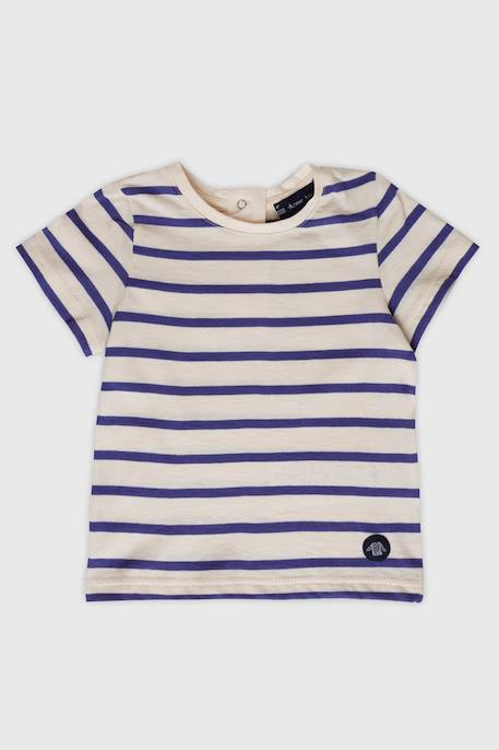 Bébé-T-shirt, sous-pull-Marinière manches courtes bébé - coton léger