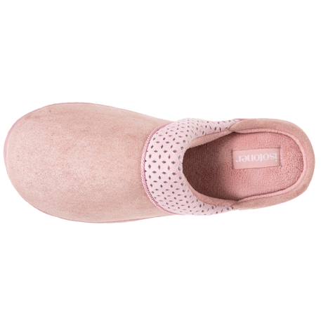 Chaussons mules ultra confortables, en suédine, semelle crantée Marine+Rose 8 - vertbaudet enfant 
