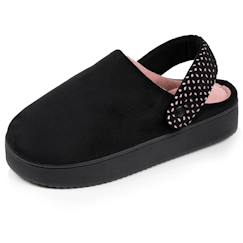 Vêtements de grossesse-Chaussons mules suédine plateforme de 3,5 cm, confort mousse optimal