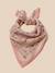 Foulard fleurs fille - coton biologique Ecru+Rose 4 - vertbaudet enfant 