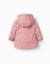 Parka en caoutchouc rembourrée avec capuche Rose 3 - vertbaudet enfant 