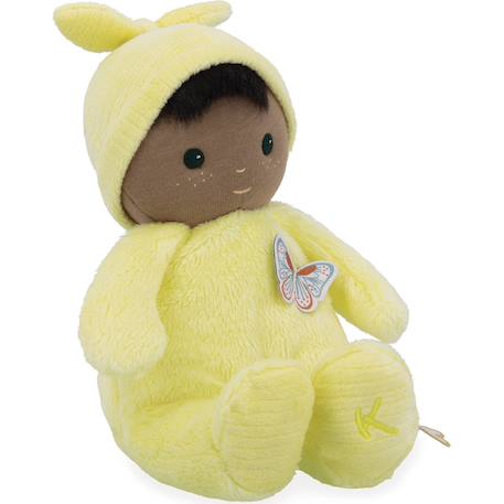 Poupée peluche souple bébé Jaune, marron, bleu+Vert d'eau, écru, bleu 1 - vertbaudet enfant 